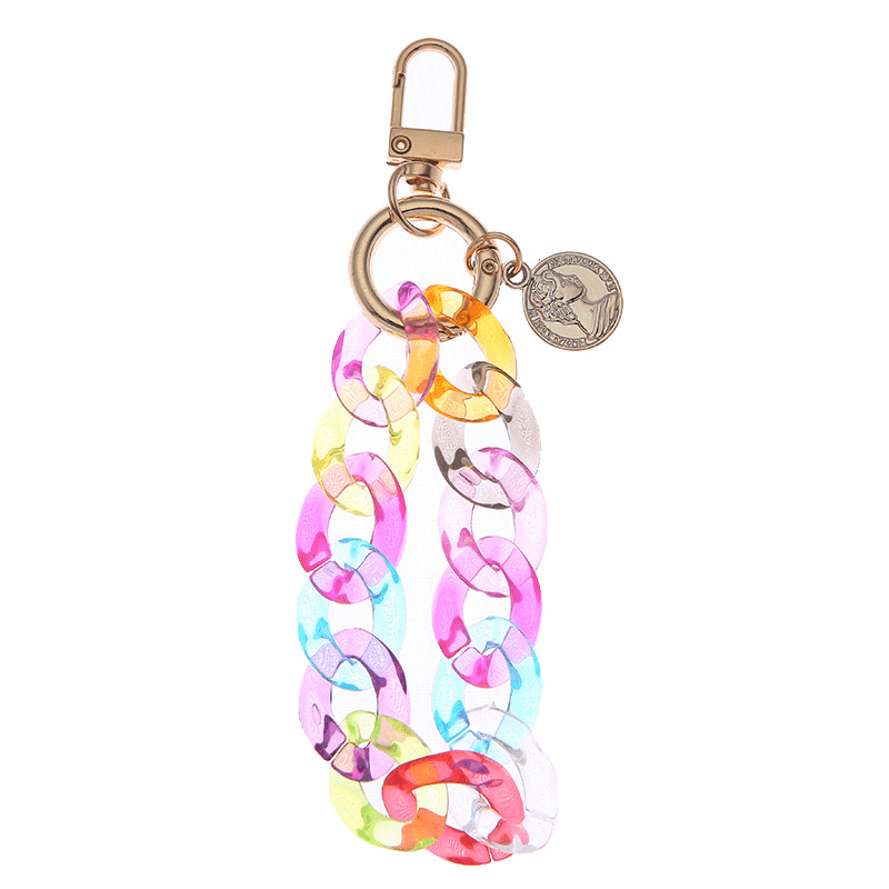 Handmade Heart Keychain Acrylic Plastic Link Chain Key Ring - Temu