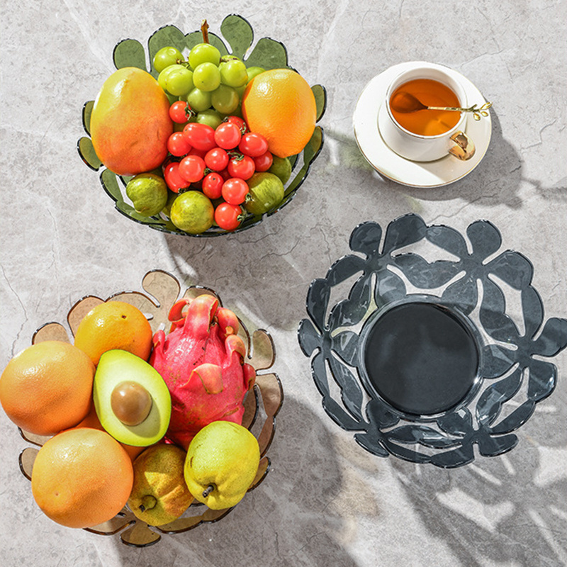 Fruit Bowl Multi-layer Fruit Tray Living Room Home Coffee Table Creative  Candy Tray Large Capacity Simple Modern Fruit Basket Fruit Bowls (Color : B)