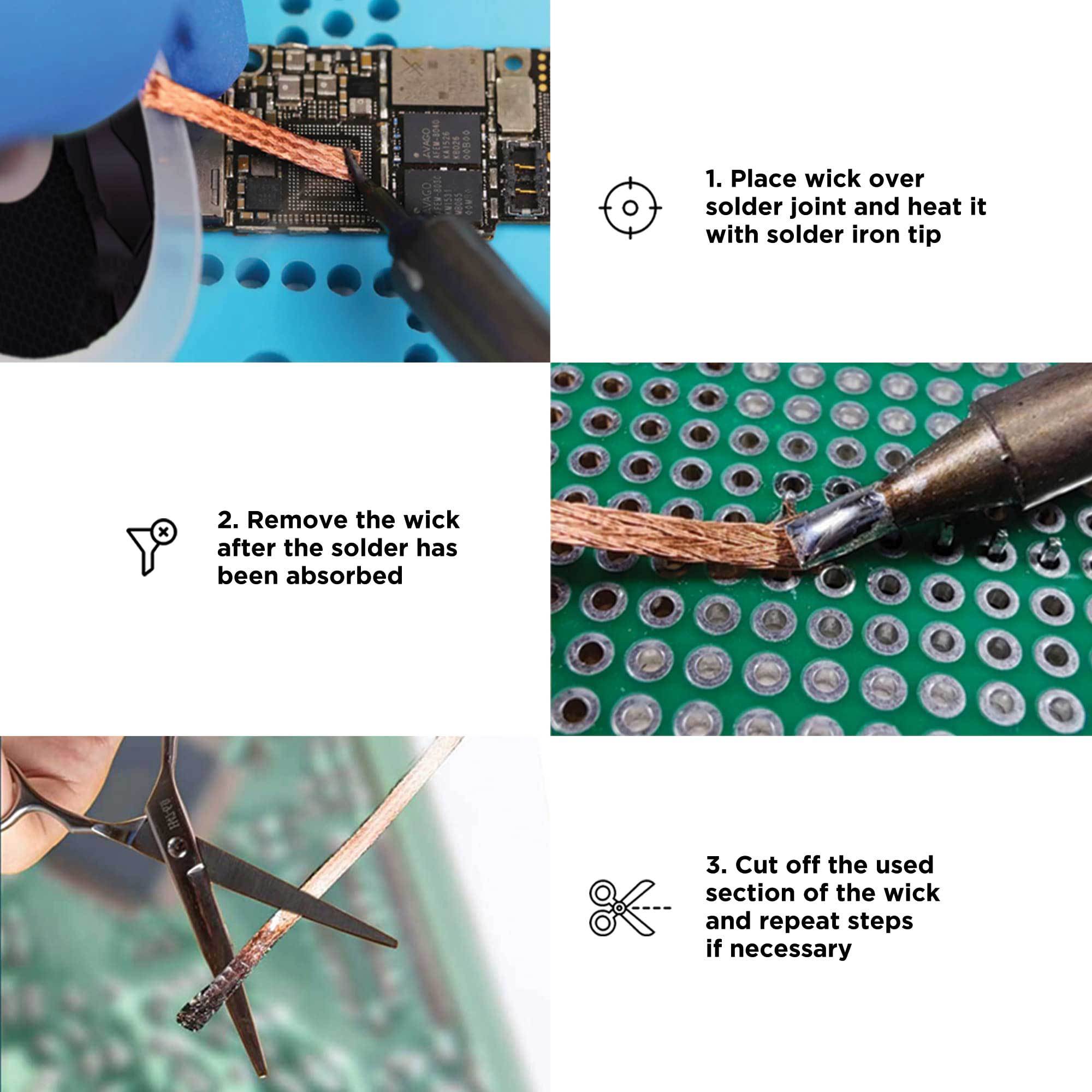 Diy No clean Solder Wick Desoldering Wick Removal Tool Temu