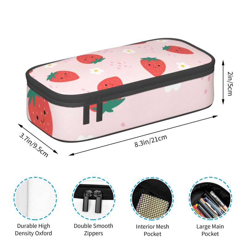 Strawberry Cute Pencil Case For Girls School Storage Bag Cosmetic