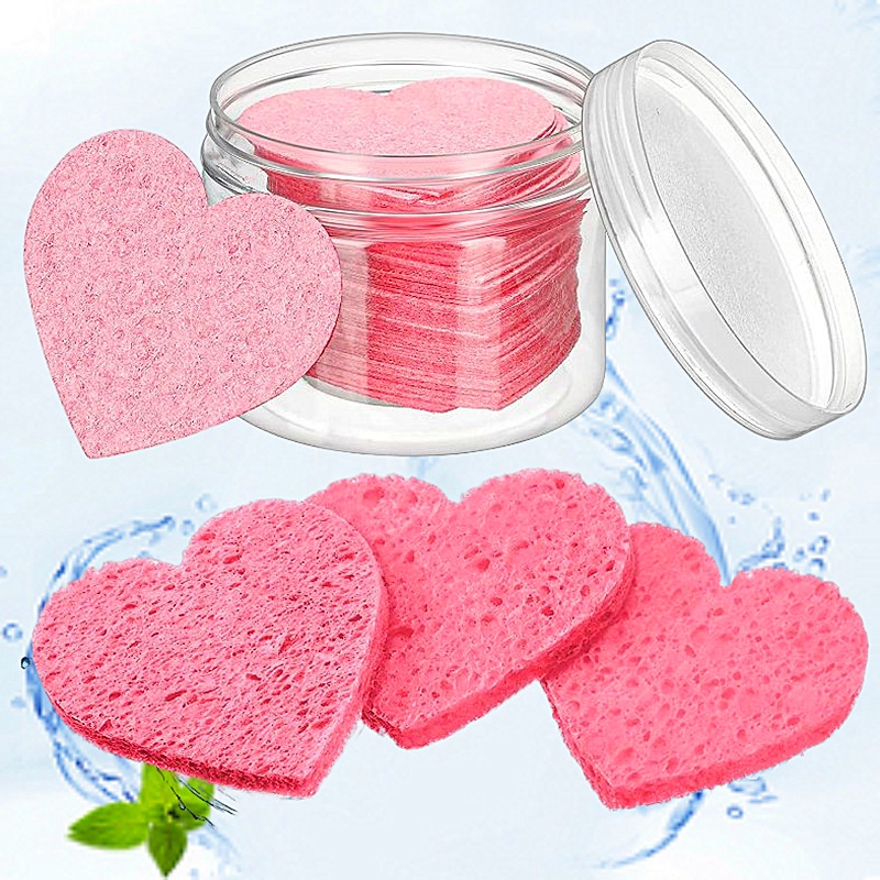 Homemade Heart Sponges }