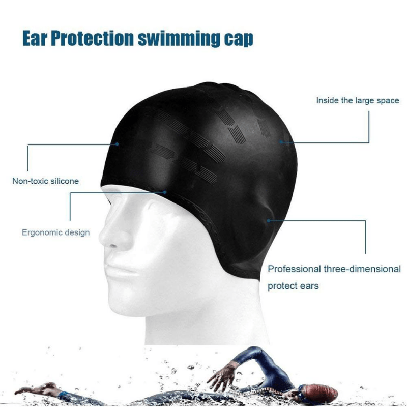 Elastic Waterproof Adult Swimming Cap Men Women Hair Protection