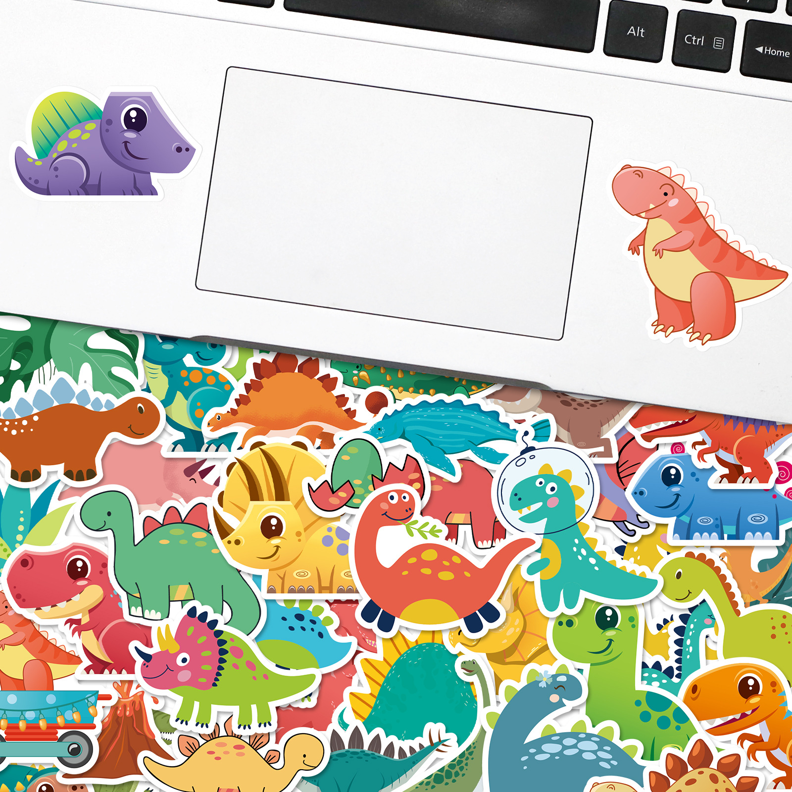 Adorable Dinosaur Cartoon Waterproof Stickers Perfect - Temu