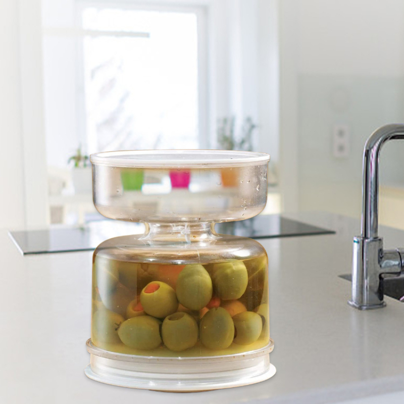 Airtight Pickle And Olives Jar With Strainer Flip Separates - Temu