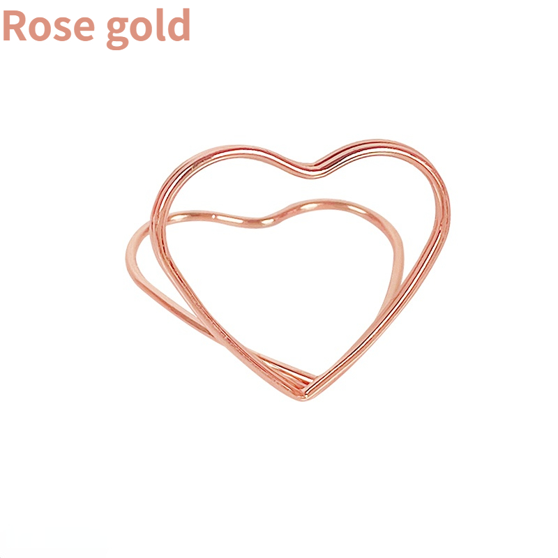 Double Heart Metal Memo Holder for Wedding Card Display