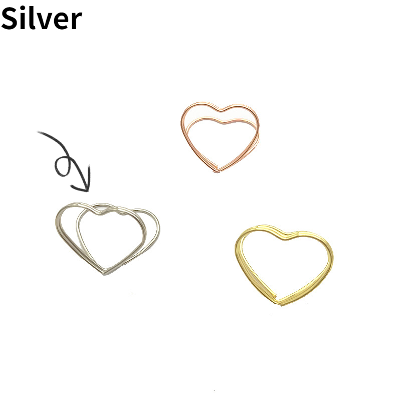 Double Heart Metal Memo Holder for Wedding Card Display