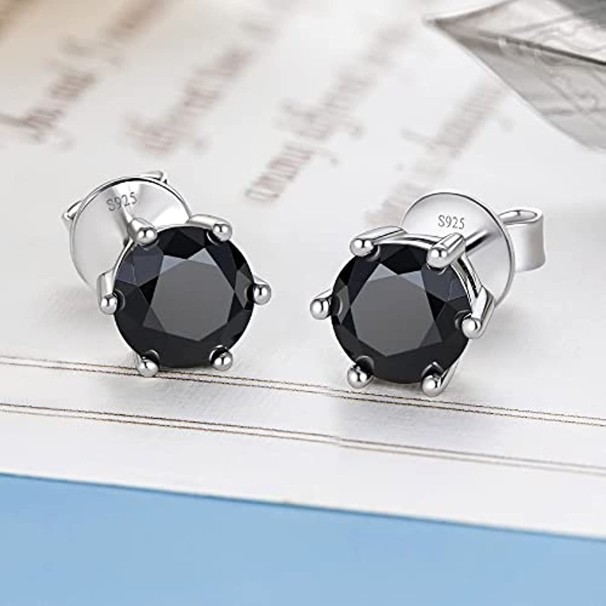 Black deals moissanite earrings