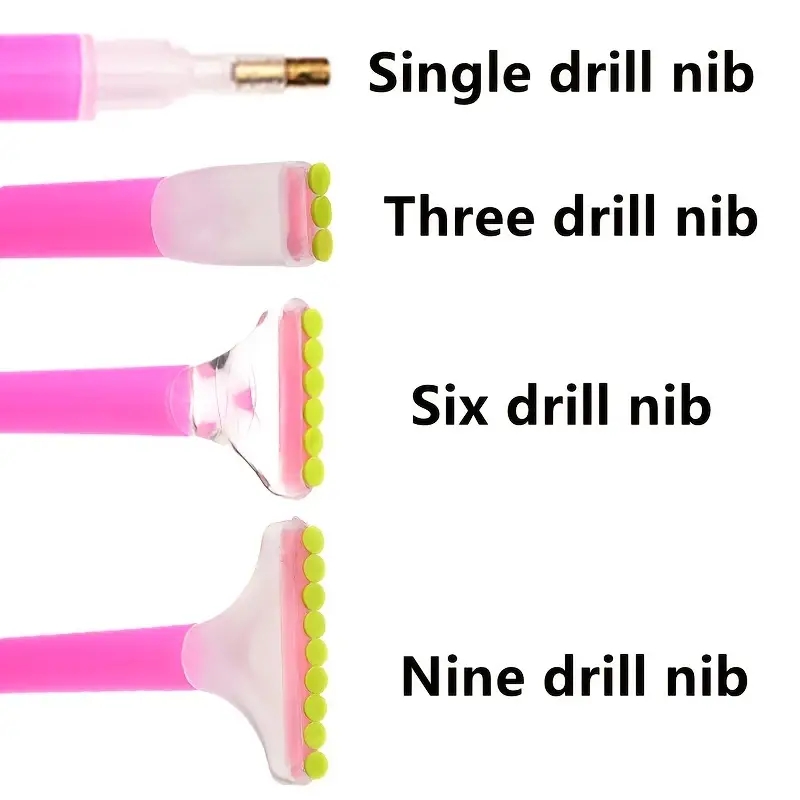 3/7pcs DIY Diamond Paint Pens Pick Up Pen Three Six Nine Heads Correction  Pens DIY Quick Paste Drill Pen Art Supplies