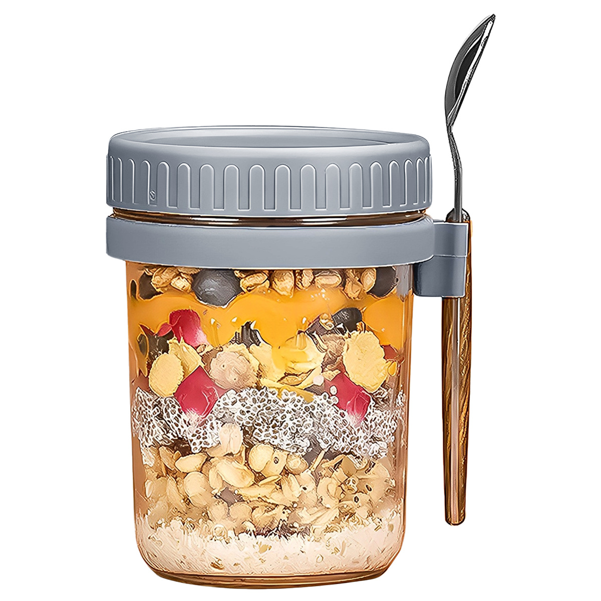 Overnight Oats Jars with Lid Set Large Capacity Airtight Oatmeal
