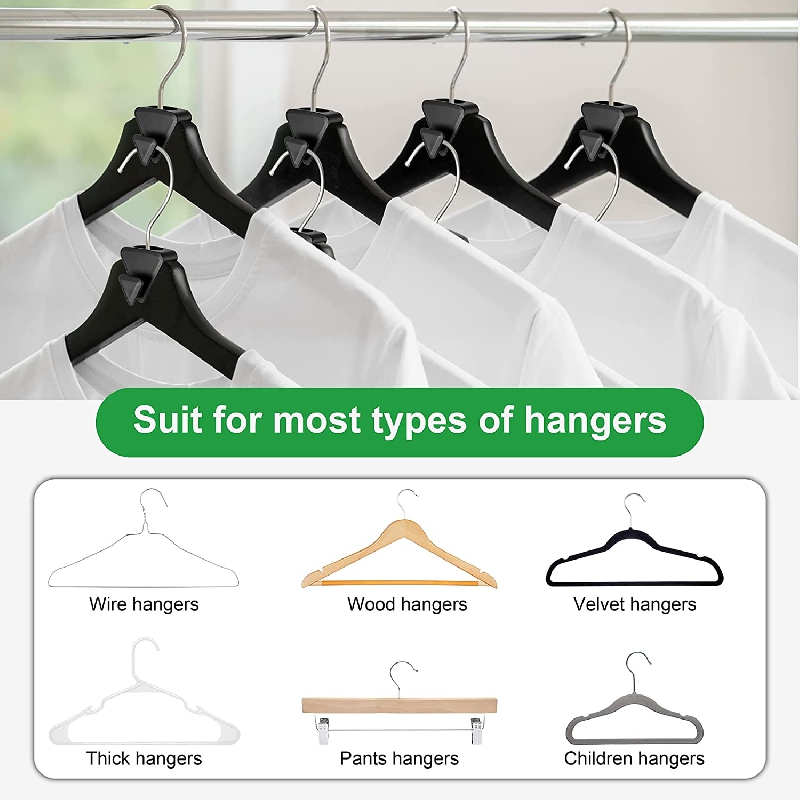 120 Pcs Clothes Hanger Connector Hooks Closet Hanger Organizer