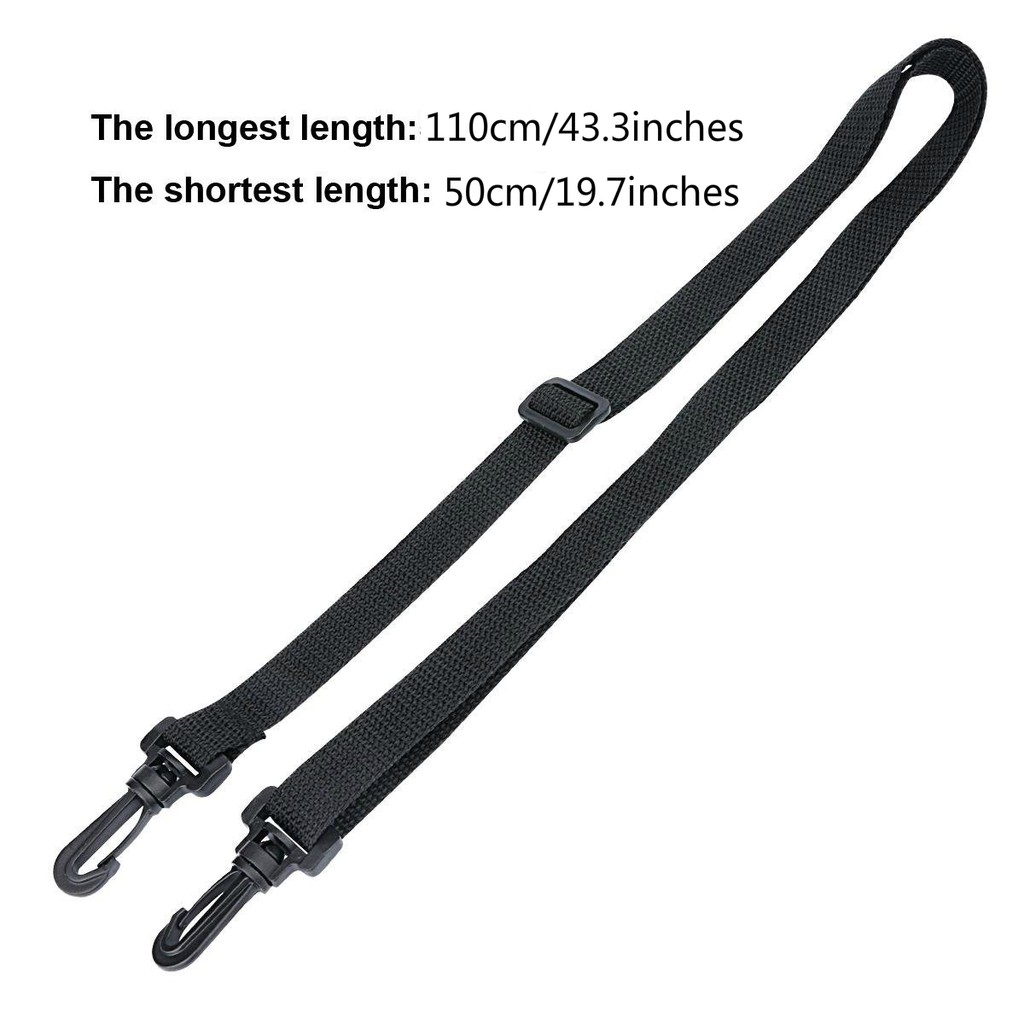 Shoulder strap with carabiners (110 cm, black)