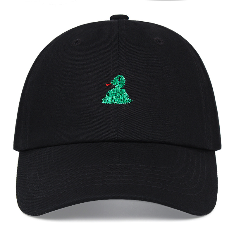 Green Snake Embroidery Baseball Cap Adjustable Casual Dad Hat Sunscreen