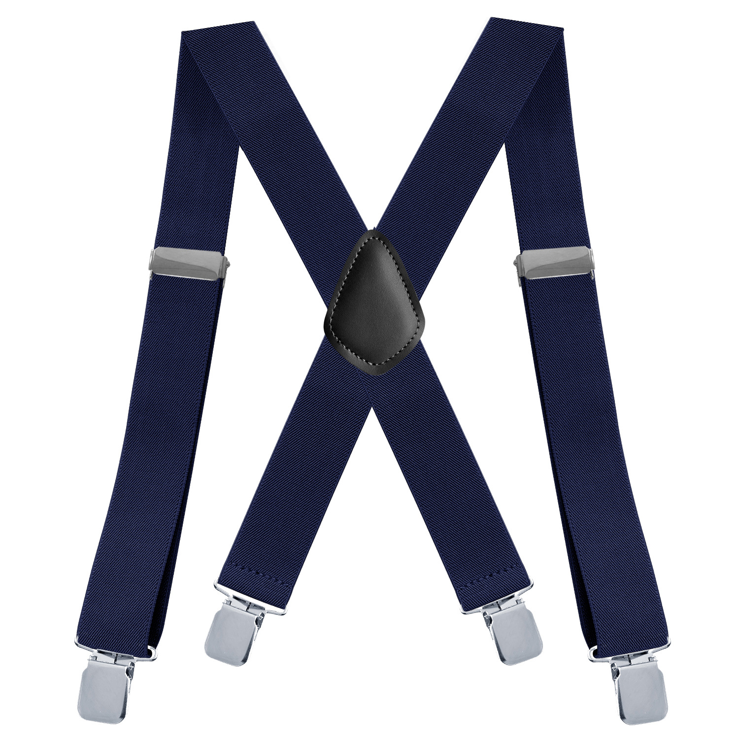 Fasker Mens Suspenders X Back 2 Wide Adjustable Solid Straight