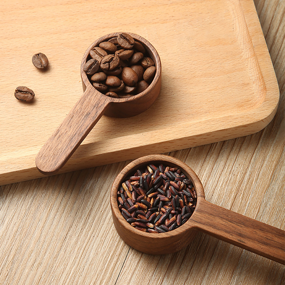 Wooden Measuring Spoon Set - Coffee, Tea, Sugar and Spice Scoops