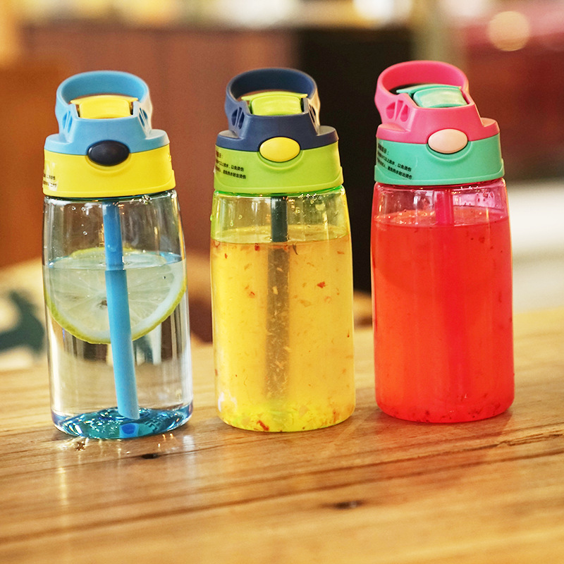 1pc 480ml yellow Kids Water Bottle For School Boys Girls, Cup With