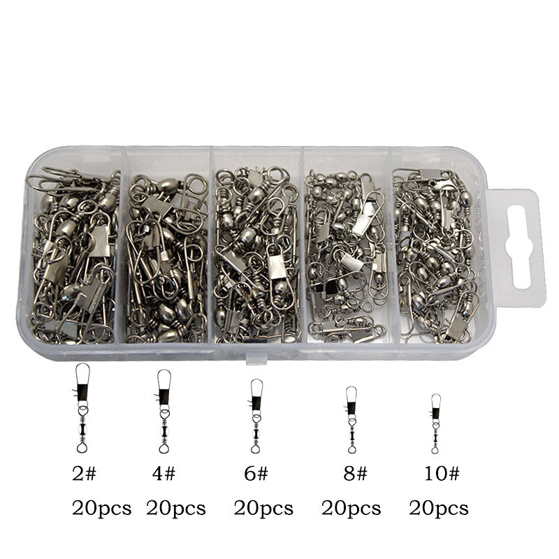 Rolling Swivel Quick Connect Lure Keeper 25pcs Stainless Steel Strong  Connection