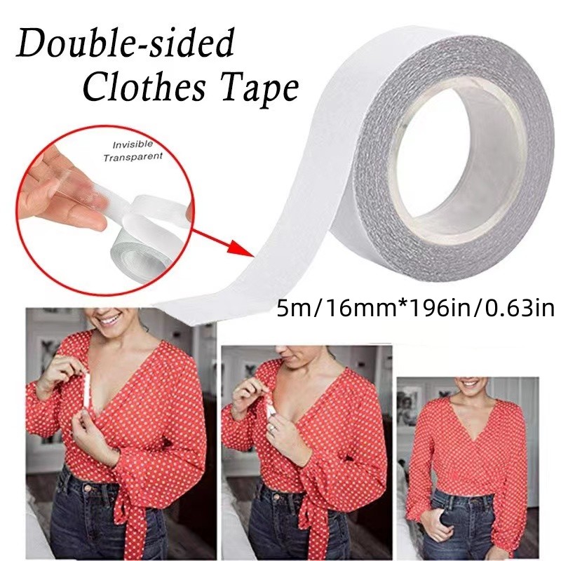  TEHAUX 4 Pcs Clothing Tape Double Sided Tape Baby Swimsuits  Women Swimwear Double Sided Wardrobe Tape Double Sided Bra Tape Clear  Fabric Tape for Strap Anti-Slip Clothes Sticker No Trace 