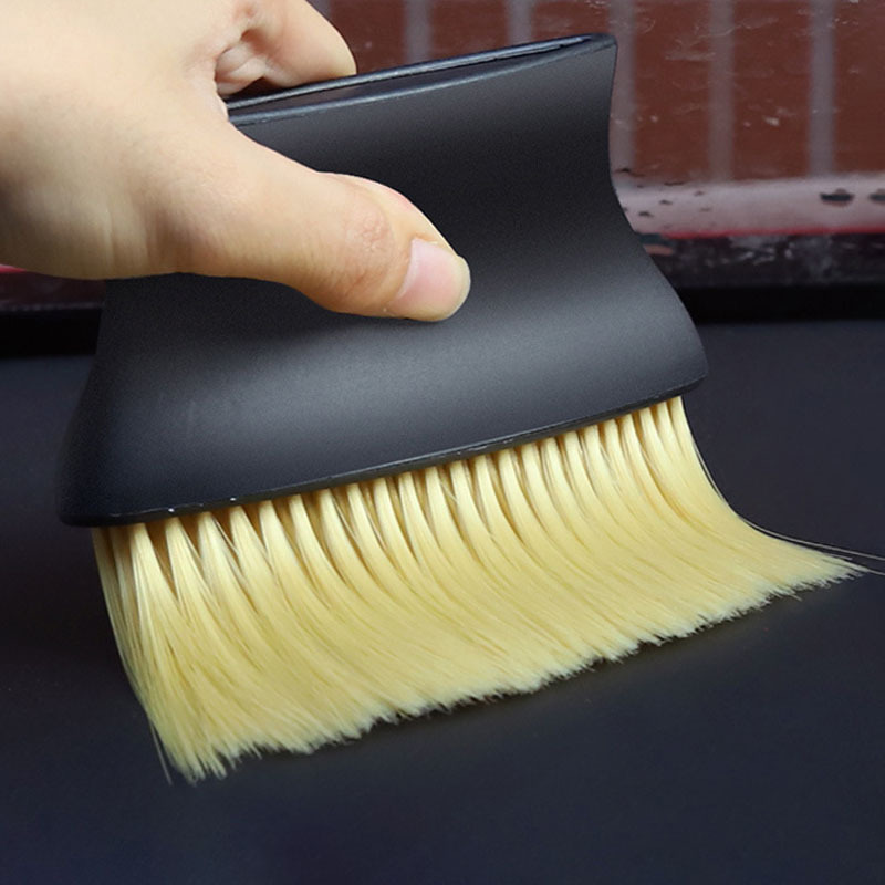 Cleaning Brush with Handle PP Scrub Crevice Gap Dust Cleaner Yellow Black