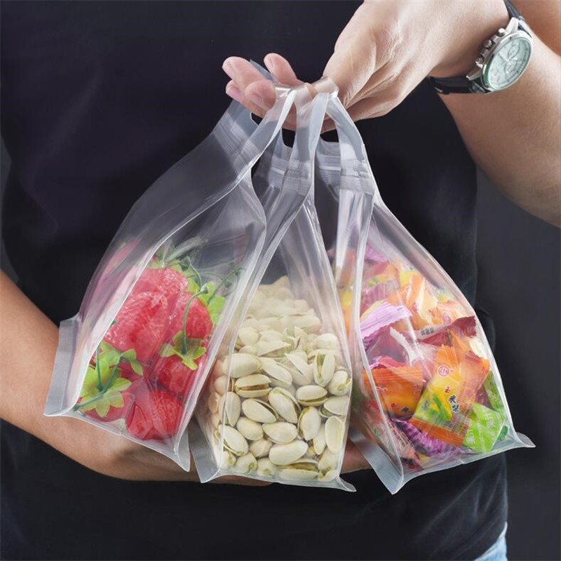 

10pcs Reusable Silicone Leakproof Food Storage Bag For Nut Grain Vegetable Fruit And Snack, Kitchen Organizer, Storage Containers For Travel