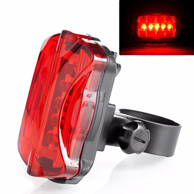 Luz trasera de bicicleta Led, Iluminación roja intermitente o constante, USB recargable, impermeable Luz potente 20 lm, 8 leds, Para tija de  sillín, casco, mochila