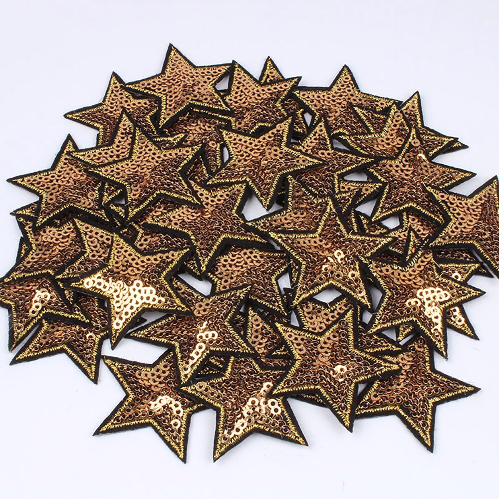 28 Pcs 14 Styles Rhinestone Star Iron on Patches Crystal Glitter Sew on Applique Five Star Stickers for Decoration or Repair of Clothing Backpacks