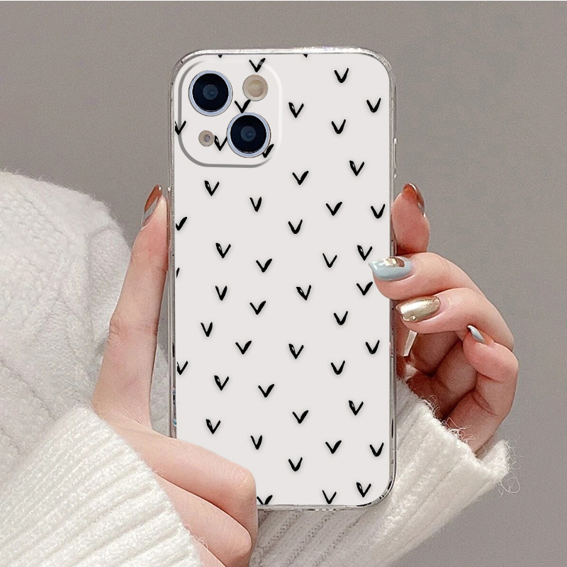 V Sign Pattern Design Protective Mobile Phone Case For Apple IPhone 14 13  12 11 XS XR X 7 Mini Plus Pro Max
