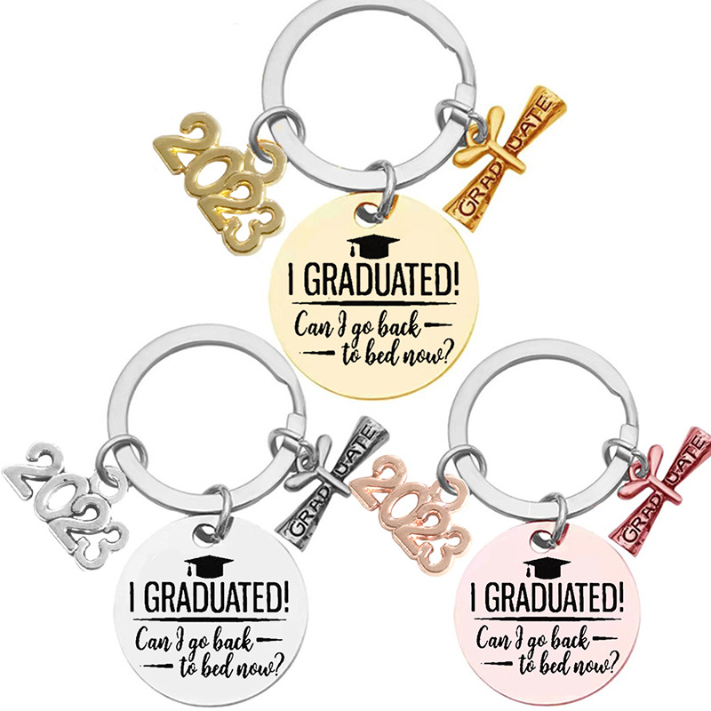 Students Keychain Golden Key Chain Ring Graduation - Temu