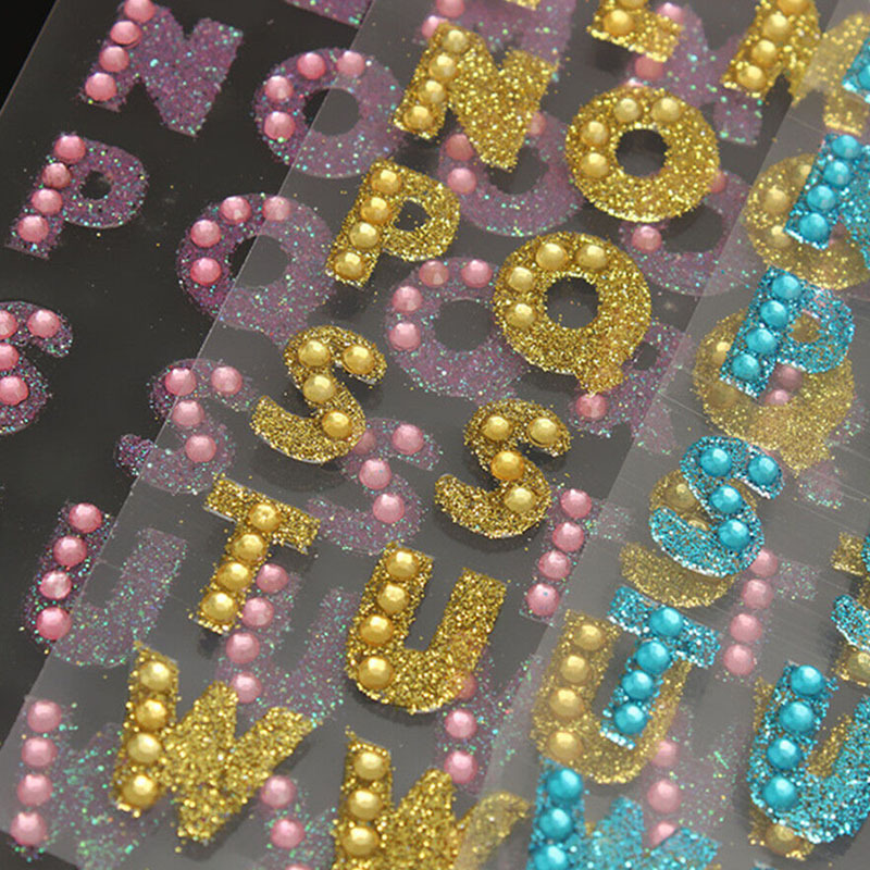 28 Colorful Glitter Letter Stickers Foam Self adhesive A z - Temu