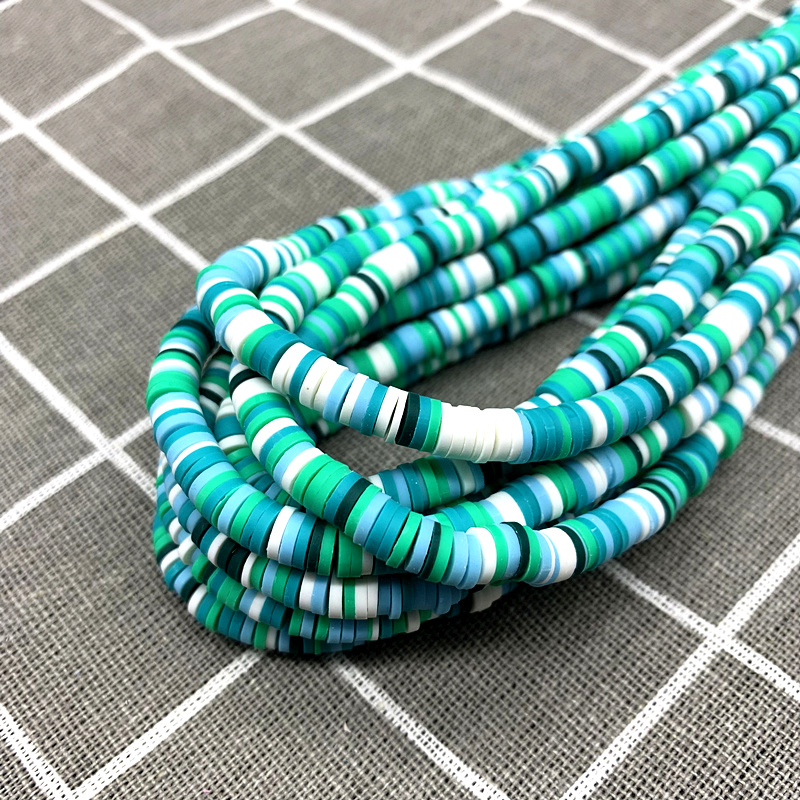 Teal Mix Clay Bracelets -  Australia  Bracelets handmade beaded, Clay  bead necklace, Beads bracelet design