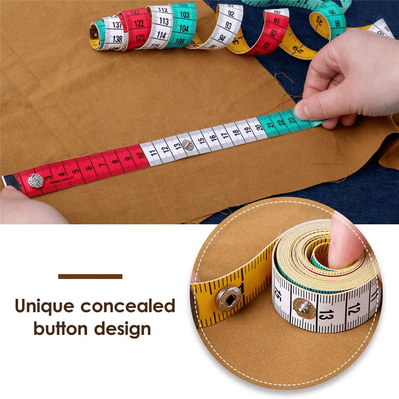 1/2pcs 150cm/60inch Body Measuring Ruler Sewing Tailor Tape Measure  Centimeter Meter Sewing Measuring Tape Soft Random Color