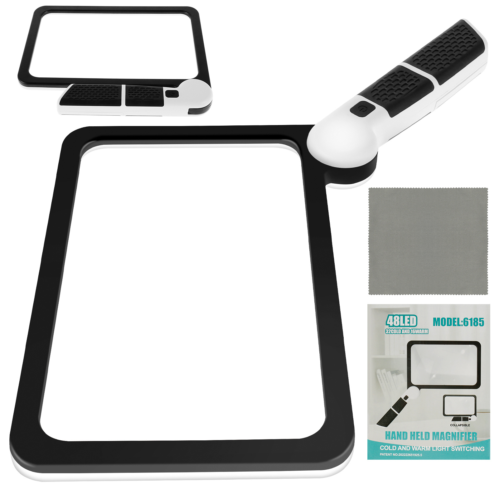 10X Magnifying Glass with Light and Stand, Desktop Hands Free