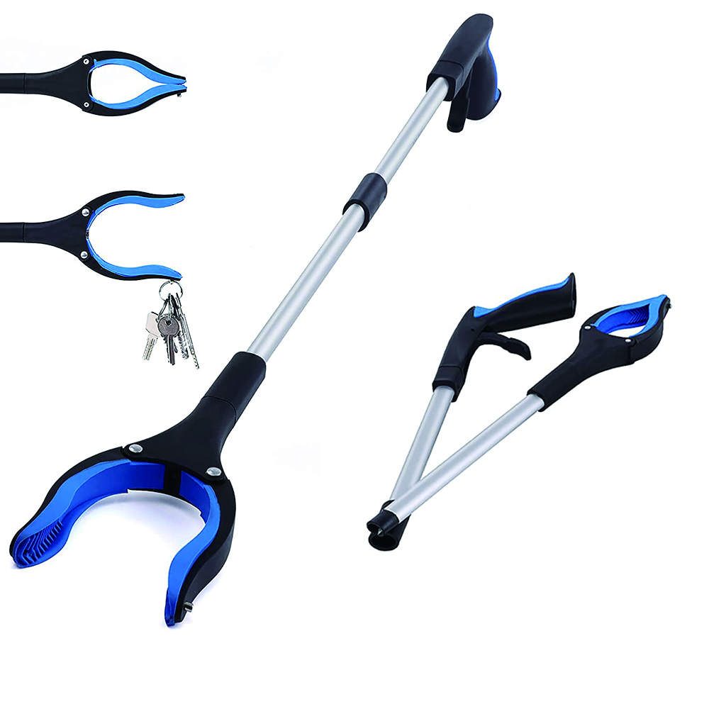 

Tool, 32" Elderly Grabbers With Magnet, Lightweight Extra Long Handy Foldable Claw Grabber, Mobility Aid Reaching Assist Tool With Rotating Jaw For Trash Pick Up, Litter Picker, Arm Extension