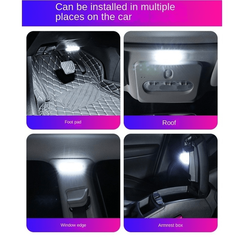 1pc Auto Mini LED, Innenraum-Stimmungslicht, USB Wiederaufladbares  Magnetisches Drahtloses Touch-Licht, Dachleseleuchte, Auto-Innenraumzubehör  - Temu Austria
