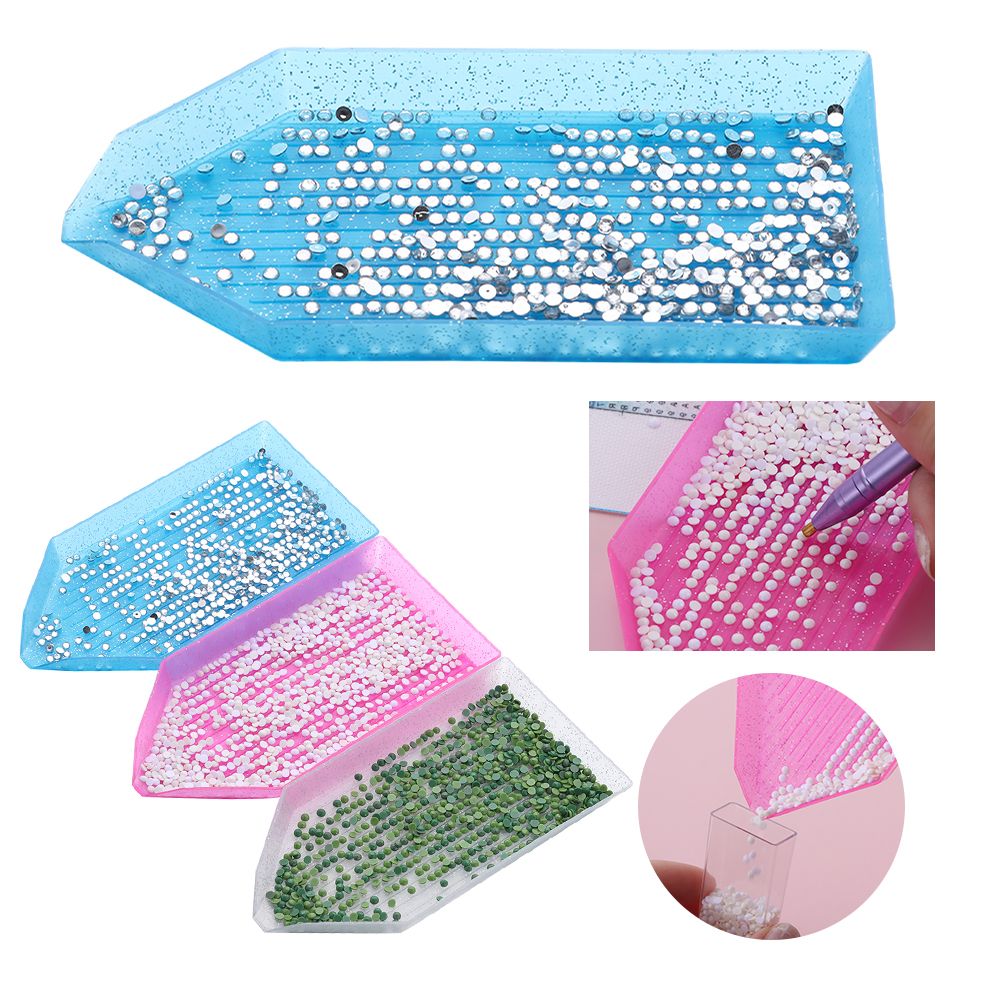 5d Diy Diamond Painting Tools Plastic Plate Tray Diamond