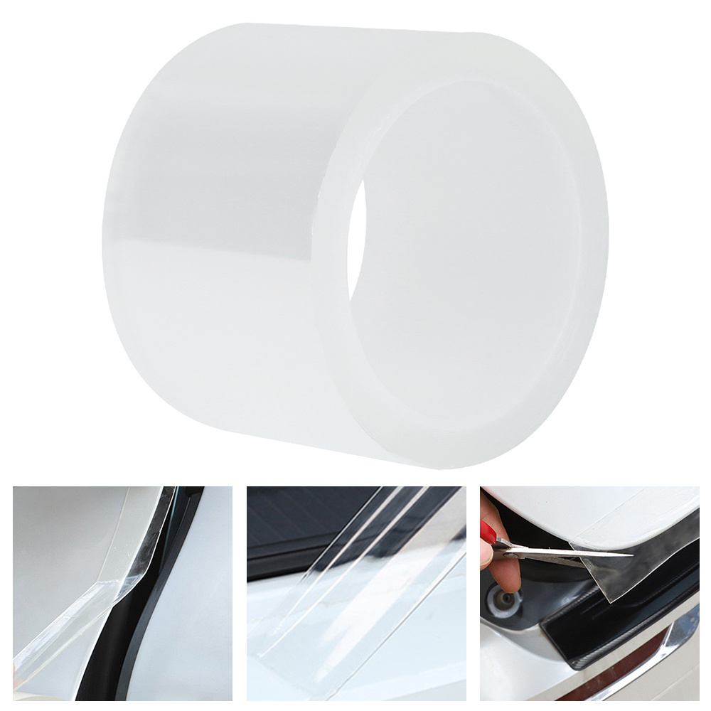 Car Bumper Protector Clear Paint Protection Film Roll Anti-Scratch Car Protective  Film Self-Adhesive DIY Anti-collision Strip Car Accessories 