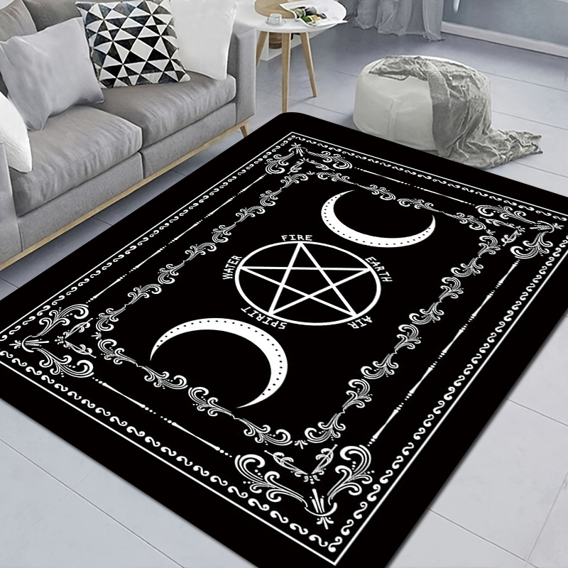 Witch Floor Mat Sun Moon Divination Carpet Living Room Area Rug