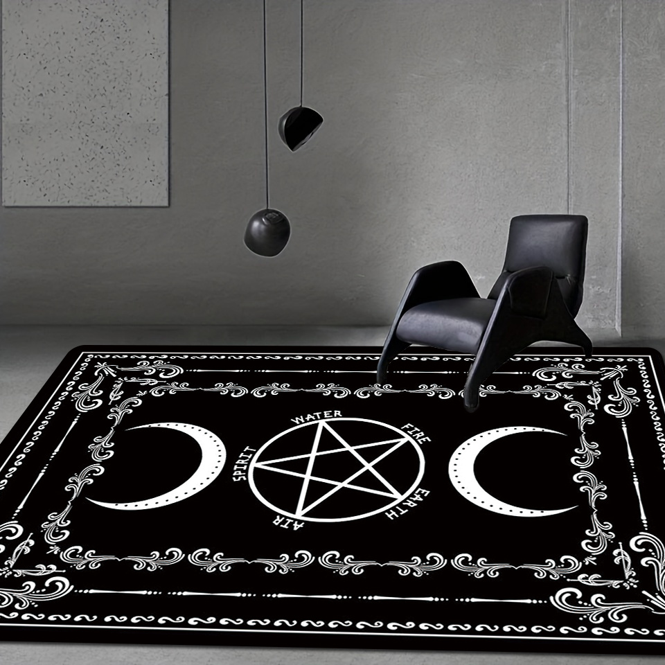 Witch Floor Mat Sun Moon Divination Carpet Living Room Area Rug