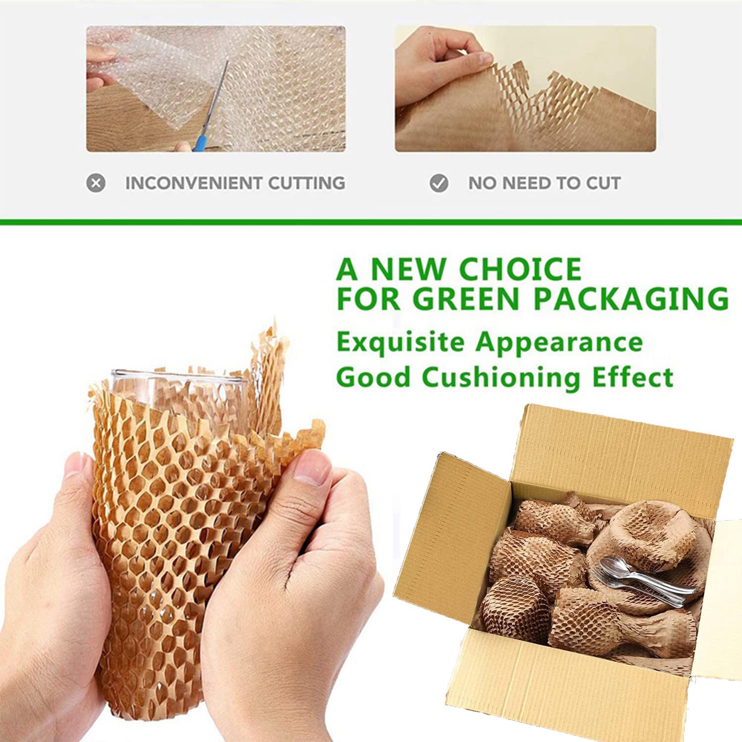 Recyclable Honeycomb Packing Paper Perfect Moving Shipping - Temu