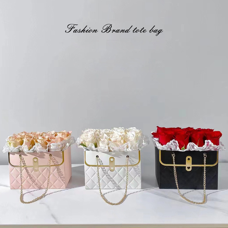 1pc Valentine'S Day Flower Packaging Bag For Flower Shop, Portable