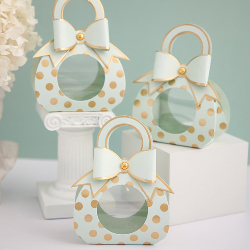 5pcs cute bow mini gift bag box perfect for baby showers weddings and summer parties 0