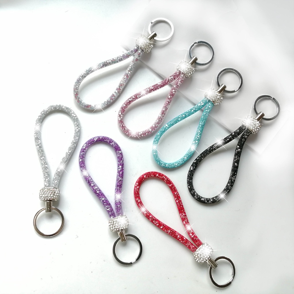 Goddess keychain/Keyring, Hot pink glitter