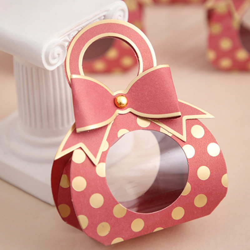 5pcs cute bow mini gift bag box perfect for baby showers weddings and summer parties details 4