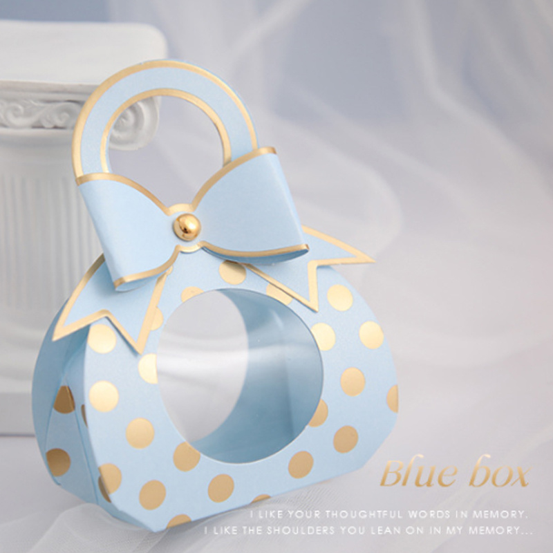 5pcs cute bow mini gift bag box perfect for baby showers weddings and summer parties details 6