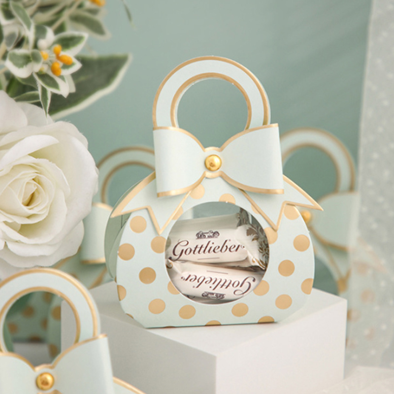 Cute Bow Mini Gift Bag Box Showers Weddings Temu