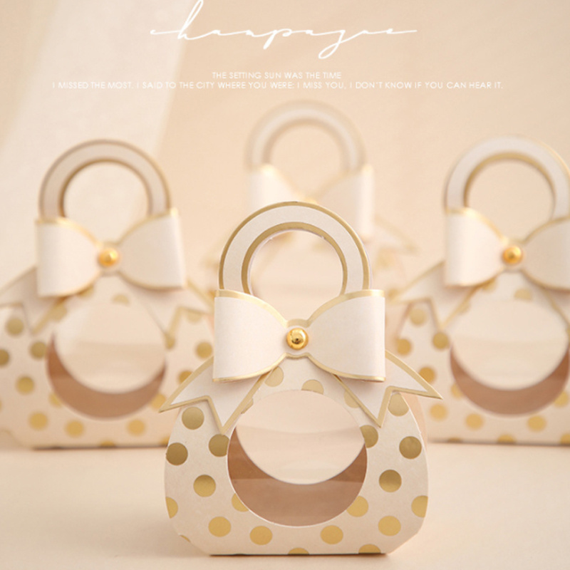 5pcs cute bow mini gift bag box perfect for baby showers weddings and summer parties details 13