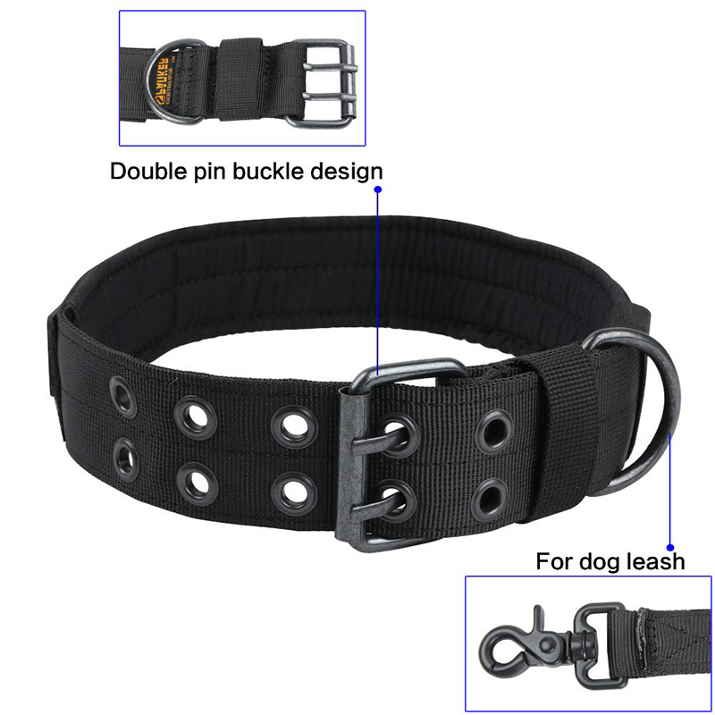 Adjustable Tactical Dog Collar for Training - Medium & Large Dogs