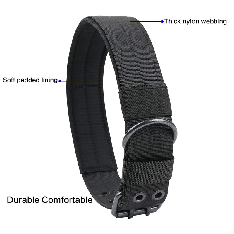Adjustable Tactical Dog Collar for Training - Medium & Large Dogs
