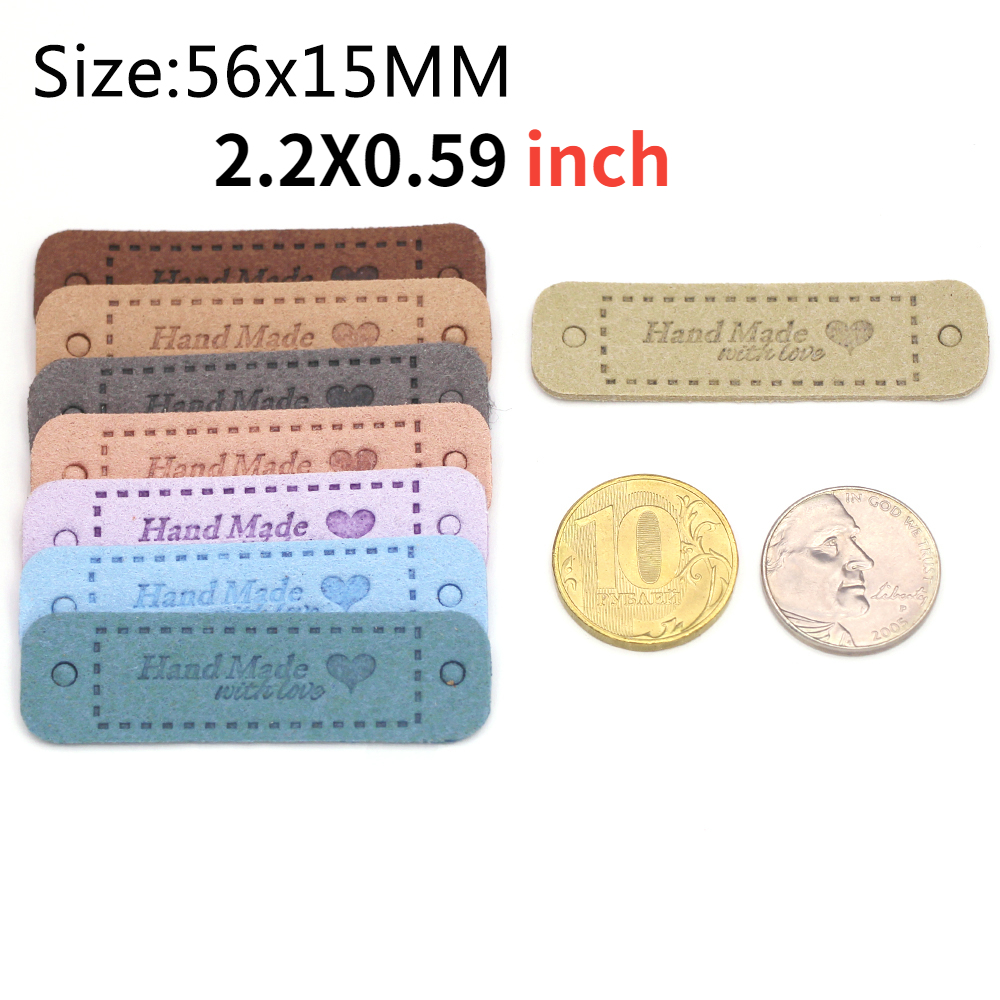 10Pcs Handmade Labels For Clothes Made With Love Leather Tags Hand Made PU  Leather Label For Hats Knitting Tags Sewing Accessory - AliExpress