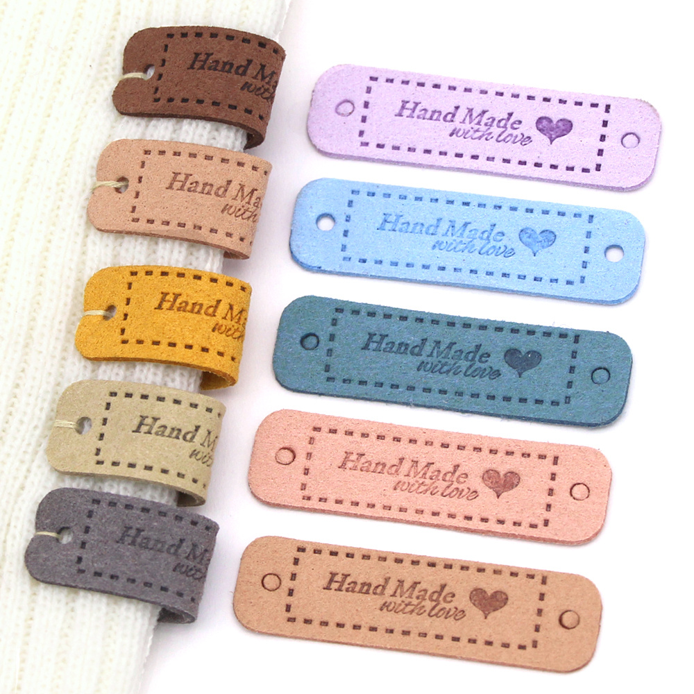 Handmade Labels Clothes Tags Handmade Pu Artificial Leather - Temu