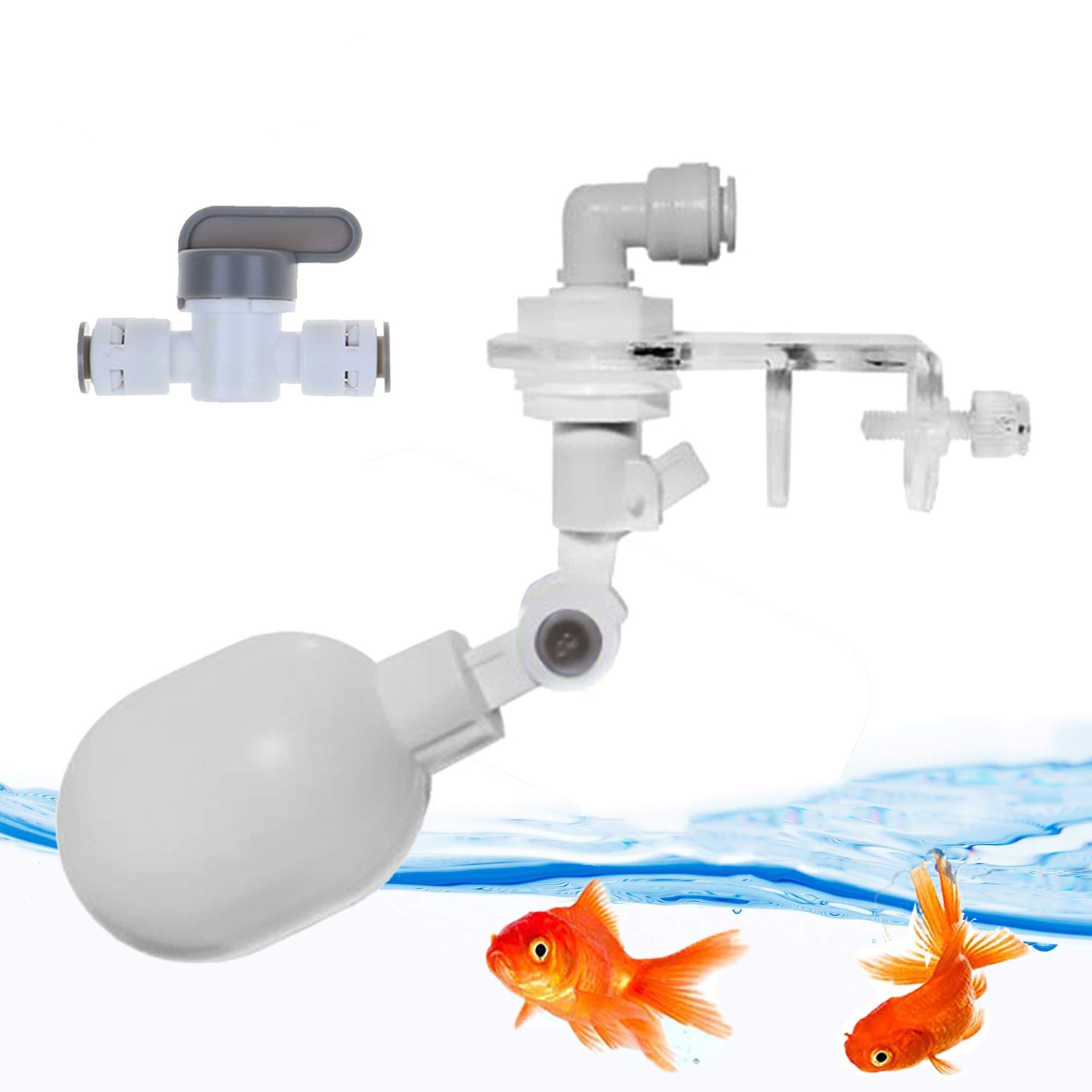 Malida Auto Water Filler Power Free Water Level Controller Auto-top-Off  Automatic Marine Aquarium Water Changer with Float Valve, Vacuum Water Flow